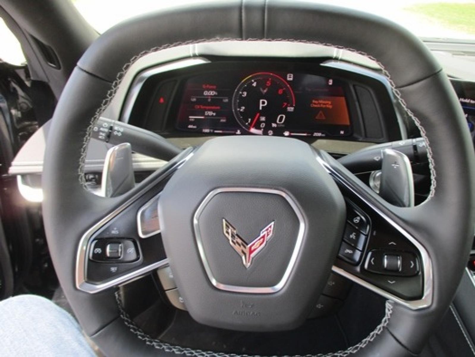 2022 Black /Black Chevrolet Corvette Z51 (1G1YB2D49N5) with an 6.2L V8 engine, 8-speed Automatic transmission, located at 1725 US-68 N, Bellefontaine, OH, 43311, (937) 592-5466, 40.387783, -83.752388 - 2022 CHEVROLET CORVETTE “Z51” 2LT, 6.2L V8, 8 spd-Auto, Front Lift, Black/Black Lth Int., Apple Car Play/Android, AM/FM/CD/NAVI/BLUETOOTH, PS W/Cruise, PB, PW, PL, PM, Front Lift, dual mode exhaust, 5 spoke Machined-face Sterling Silver Alum Wheels, less than 100 1 owner garage kept miles - Photo #10