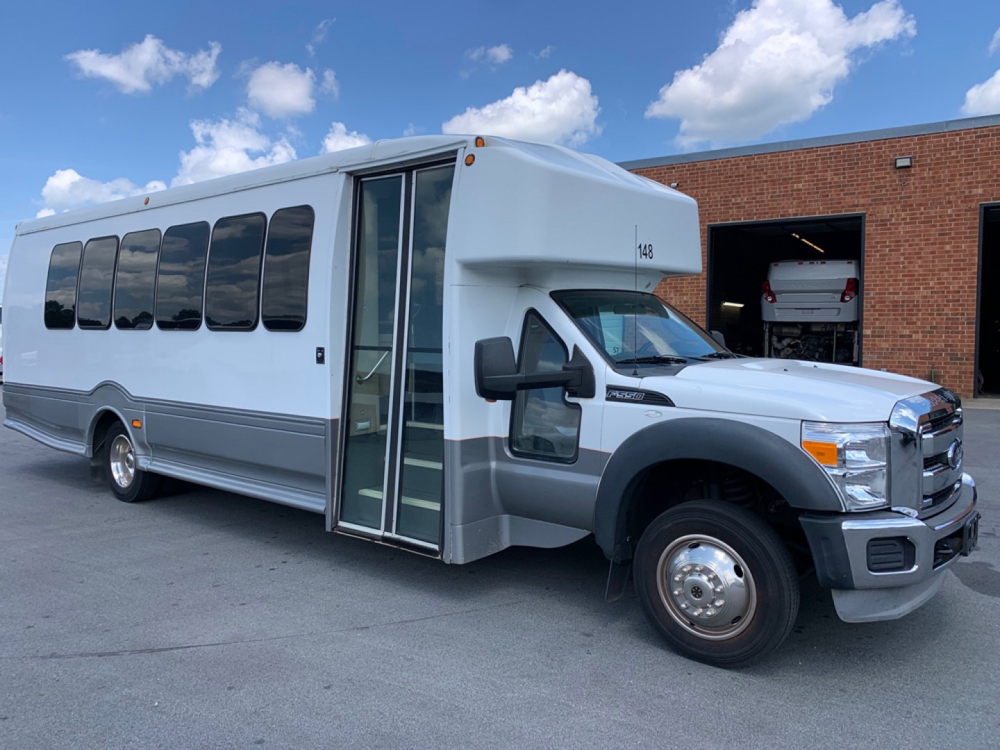 2014 White Ford F550 with an 6.7L engine, Auto transmission, 0.000000, 0.000000 - 2014 Ford F-550, Turtle Top Odyssey XL,- 6.7L Diesel Engine,- Automatic Trans,- Electric Entrance,Door,- 25 Passengers & Driver,- Mid Back Reclining Seats,- Retractable Seat Belts, - 110V Outlets,- Rear Dedicated Luggage,- Stainless Wheel Simulators,- Front and Rear A/C.- Photo#0