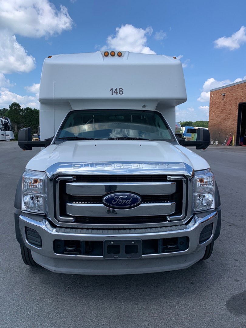 2014 White Ford F550 with an 6.7L engine, Auto transmission, 0.000000, 0.000000 - 2014 Ford F-550, Turtle Top Odyssey XL,- 6.7L Diesel Engine,- Automatic Trans,- Electric Entrance,Door,- 25 Passengers & Driver,- Mid Back Reclining Seats,- Retractable Seat Belts, - 110V Outlets,- Rear Dedicated Luggage,- Stainless Wheel Simulators,- Front and Rear A/C.- Photo#8