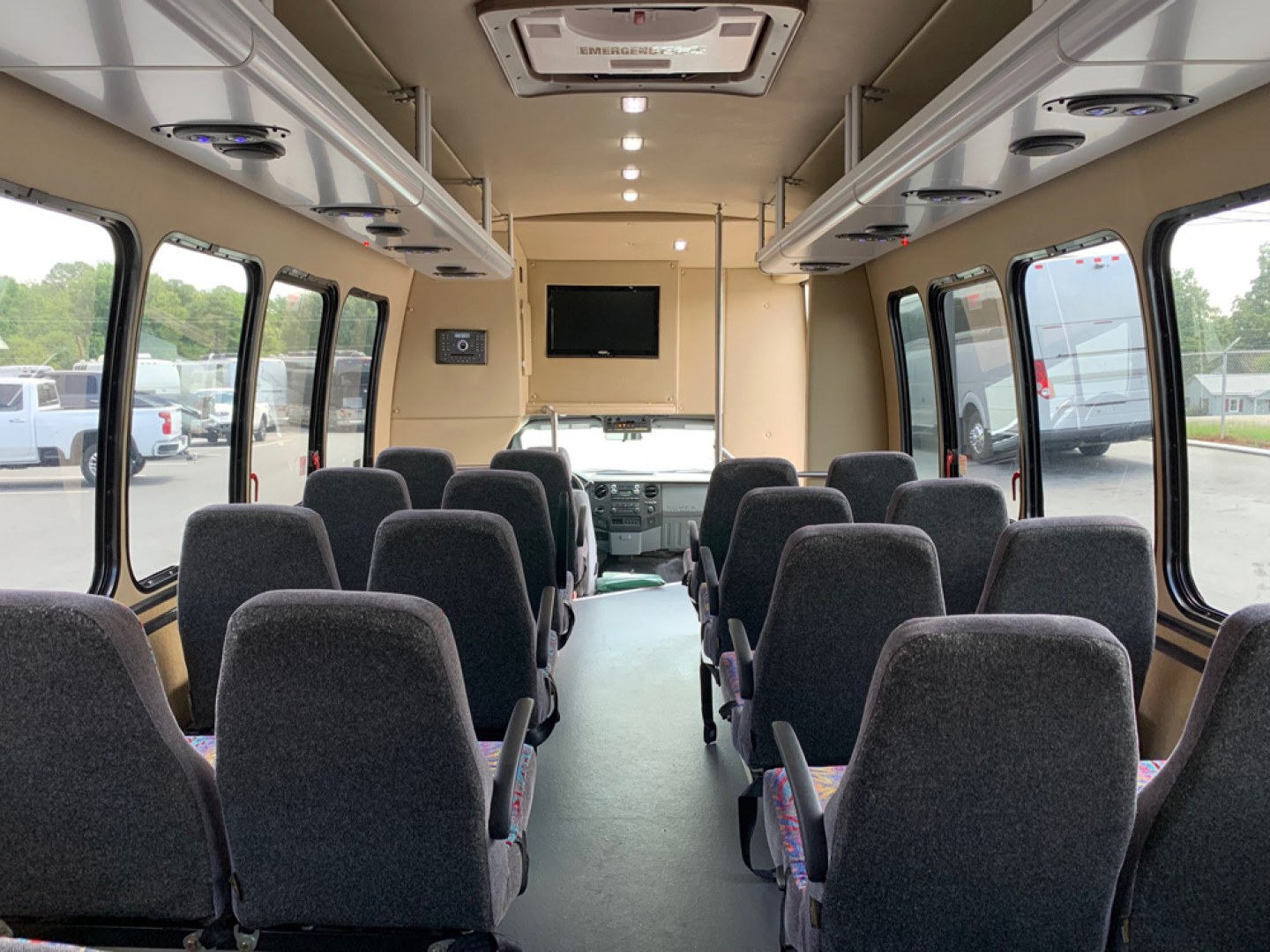 2014 White Ford F550 with an 6.7L engine, Auto transmission, 0.000000, 0.000000 - 2014 Ford F-550, Turtle Top Odyssey XL,- 6.7L Diesel Engine,- Automatic Trans,- Electric Entrance,Door,- 25 Passengers & Driver,- Mid Back Reclining Seats,- Retractable Seat Belts, - 110V Outlets,- Rear Dedicated Luggage,- Stainless Wheel Simulators,- Front and Rear A/C.- Photo#14