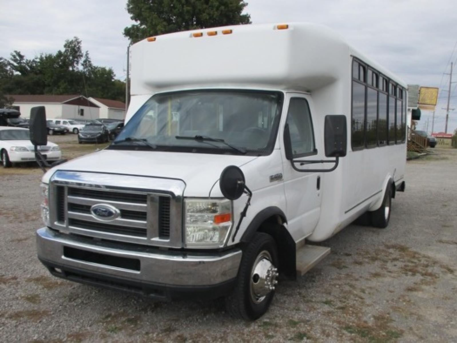 2011 White /GRAY Ford Econoline E450 (1FDFE4FS6BD) with an 6.8L V10 SOHC 20V engine, Auto transmission, located at 1725 US-68 N, Bellefontaine, OH, 43311, (937) 592-5466, 40.387783, -83.752388 - 2011 FORD E450 EL DORADO BUS, V10, AUTO, WHITE/GRAY, 12 passenger w/wheel chairs, Braun Lift, AM/FM/Intercom, Electric Doors, PS/Tile, PB, Front rear AC//Heat, Rear Door, Folding Seats, Chrome Liners. - Photo #0