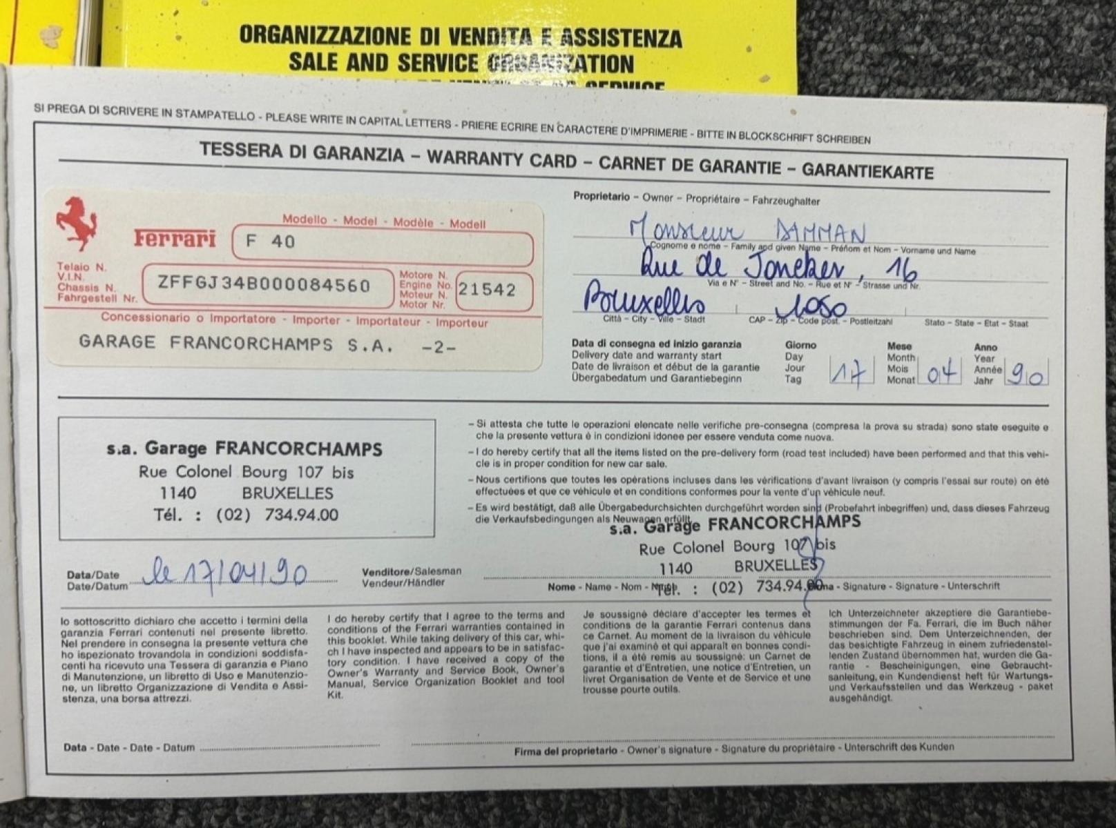 1990 Red Ferrari F40 , 0.000000, 0.000000 - 1990 Ferrari F40 1990 delivered as new in France 1992 delivered to 2nd owner in Japan from France. 2003 current owner All service record from present owner All repaint for refresh perfect skill Exchanged new cutch and master last month, was reupholstered both of the seat new fabric and spong - Photo #23