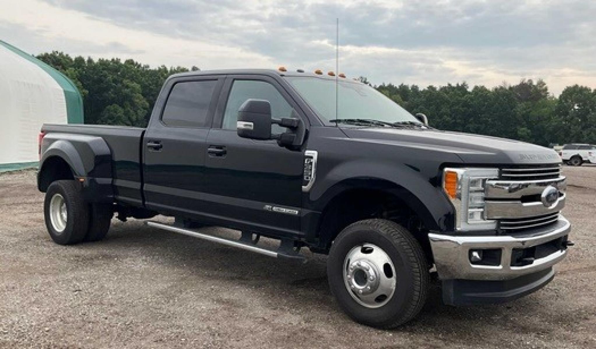2017 Black /Black Ford F-350 SD Lariat Crew Cab Long Bed DRW 4WD (1FT8W3DT1HE) with an 6.7L V8 OHV 16V DIESEL engine, 6A transmission, located at 1725 US-68 N, Bellefontaine, OH, 43311, (937) 592-5466, 40.387783, -83.752388 - 2017 FORD F350 LARIAT “DRW” CREW CAB 4x4 6.7 DIESEL, AUTO, Black/Black Leather Heated/Cooled Power Seats, AM/FM, USB, Touchscreen, Power Windows, Power Locks, Power Mirrors, Cruise Control, Temperature/Compass, Garage Door System, Custom Driver Settings, Pano roof, Steering Wheel Controls, Adjus - Photo #2