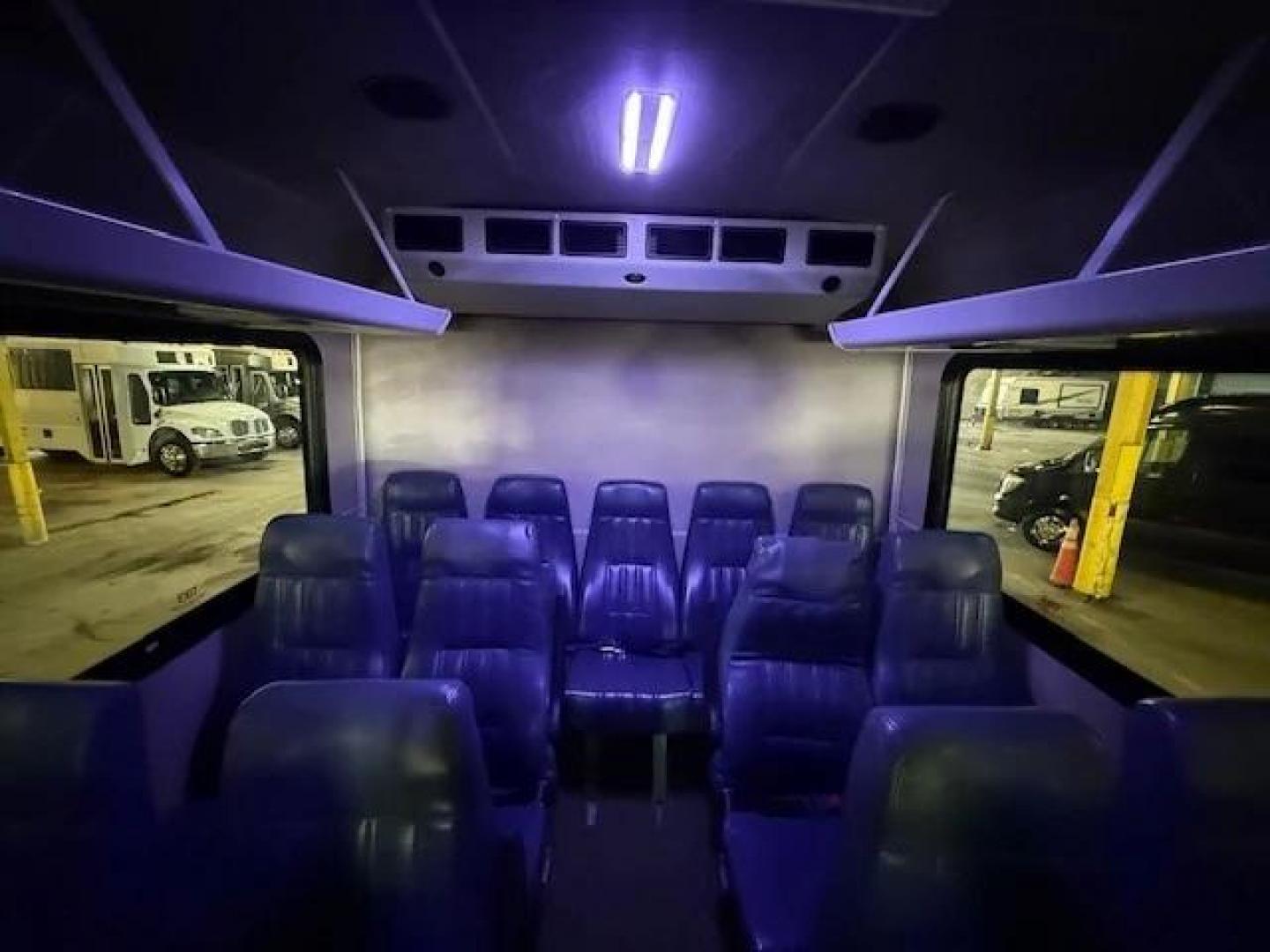 2012 White /Black Freightliner with an Cummins engine, Allison transmission, 0.000000, 0.000000 - 2012 Freightliner Executive Shuttle Glaval Bus 29 Passengers Highback Black Leatherette Seats with Armrests 192,000 miles 6.7L Cummins Diesel Engine Allison Transmission Rear Stereo Upgrade Blue Interiors Lights gray Rubber Flooring Overhead luggage Racks with TV Monitors Rear Luggage Front and Rear - Photo#3