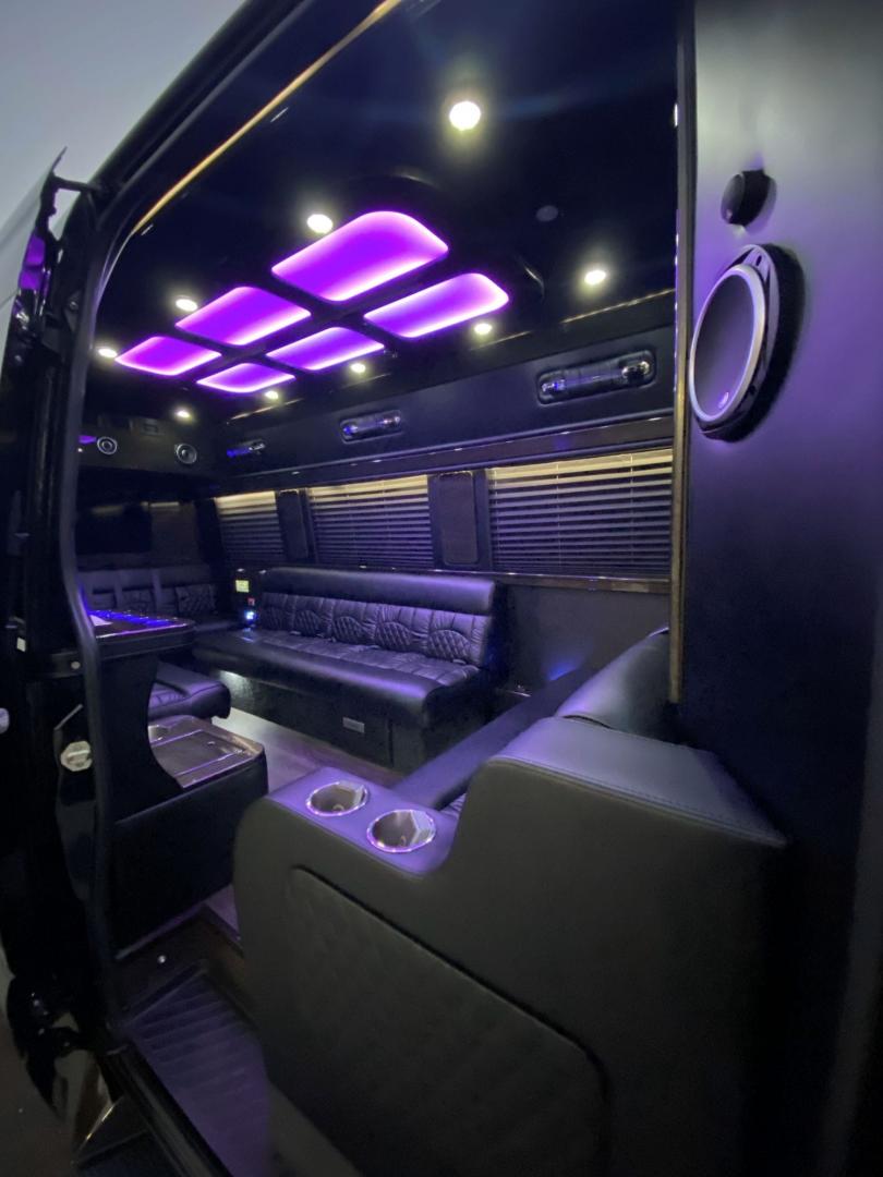 2018 Black /Black Mercedes-Benz Sprinter 3500 with an Diesel engine, Auto transmission, 0.000000, 0.000000 - 2018 Mercedes Benz 3500 Ext Sprinter Built By Midwest Limo Style Seating 15 passenger / Seat belts V-6 Diesel Automatic Transmission ONLY 39000 miles Rear Luggage Tow Hitch Running Boards Front and Rear TV's Upgraded Sound System Bar / Ice Storage Limo Lighting and much more. Financing available... - Photo#6