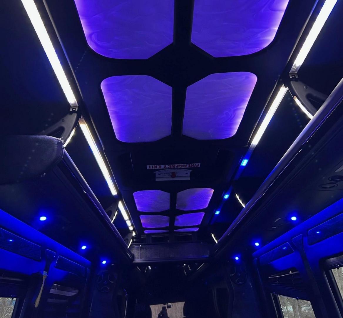 2016 Black /Black Mercedes-Benz Sprinter 3500 with an Diesel engine, Auto transmission, 0.000000, 0.000000 - 2016 MB SPRINTER GRECH 3500 MILEAGE 83154 NEW PAINT BLACK / BLACK 14 PASSENGERS FRONT AND REAR TV GRECH SOUND SYSTEM LIMO BENCH SEATING WITH LAP BELTS GREY WOOD LOOK FLOORING WINDOW SHADES LED LIGHTING AND MUCH MORE LOCATED IN CA RECENT WORK : NEW PAINT - TIRES, ALL BRAKES, A/C CONDENSER AND FRONT R - Photo#6