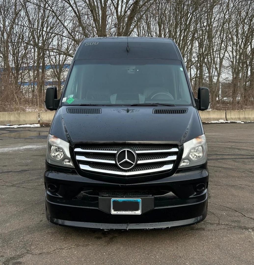 2016 Black /Black Mercedes-Benz Sprinter 3500 with an Diesel engine, Auto transmission, 0.000000, 0.000000 - 2016 MB SPRINTER GRECH 3500 MILEAGE 83154 NEW PAINT BLACK / BLACK 14 PASSENGERS FRONT AND REAR TV GRECH SOUND SYSTEM LIMO BENCH SEATING WITH LAP BELTS GREY WOOD LOOK FLOORING WINDOW SHADES LED LIGHTING AND MUCH MORE LOCATED IN CA RECENT WORK : NEW PAINT - TIRES, ALL BRAKES, A/C CONDENSER AND FRONT R - Photo#0