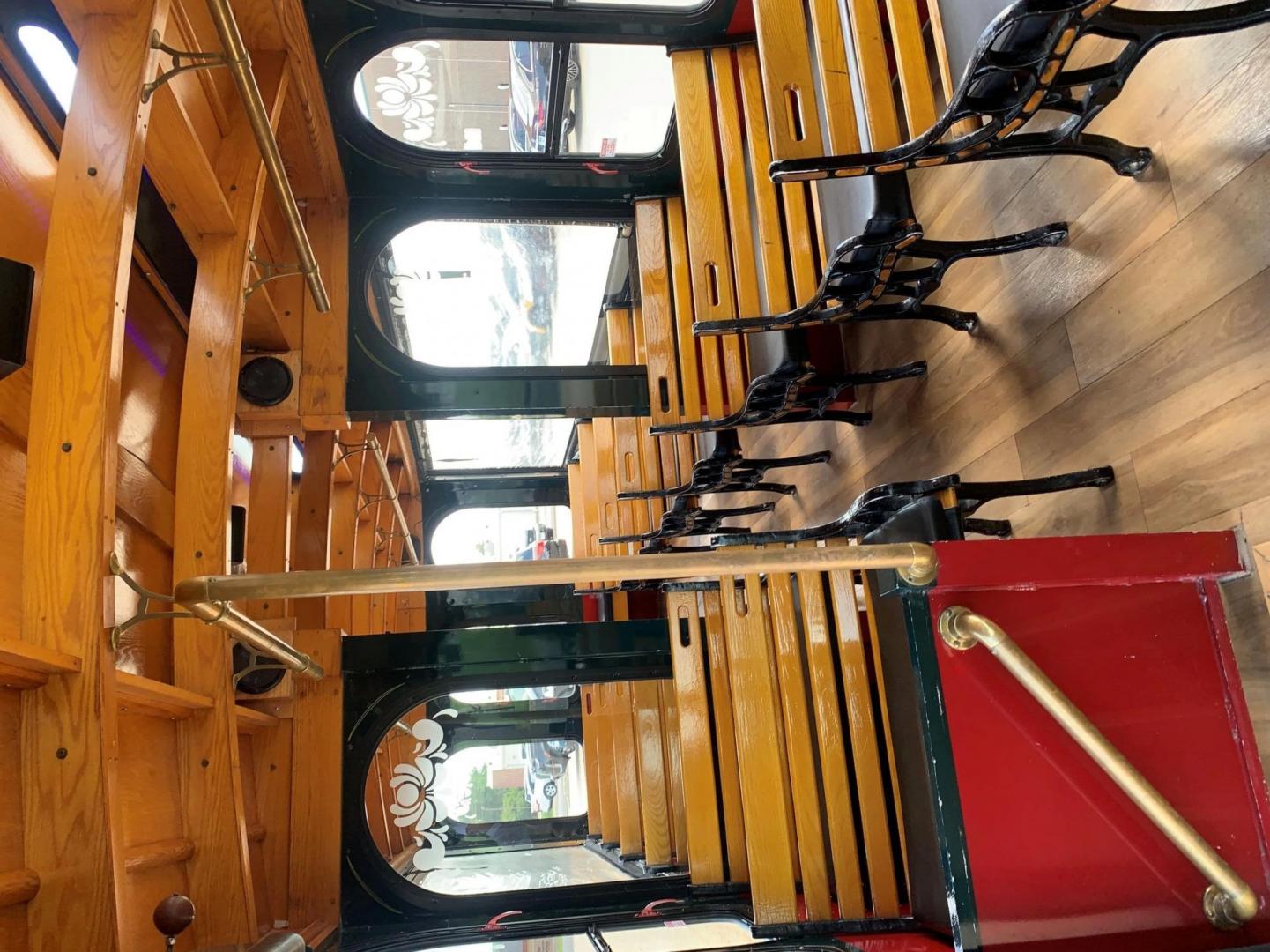 1997 Brown/Black /Brown , 0.000000, 0.000000 - 1997 TROLLEY BUILT BY MOLLY 33 PASSENGER GAS 7.5L V8 245 HP MILES 170,908 REMOVABLE PANELS HARDSIDE FOR WINTER SOFTSIDE SUMMER DRIVER AND REAR HEAR NO A/C PANELS ARE ROLL UP SEE THROUGH VINYL CURTAINS LED ACCENT LIGHTING SEAT CUSHIONS ALL ALUMINUM CONSTRUCTION WELL MAINTAINED WOOD LOOK FLOORING 1 YE - Photo#5