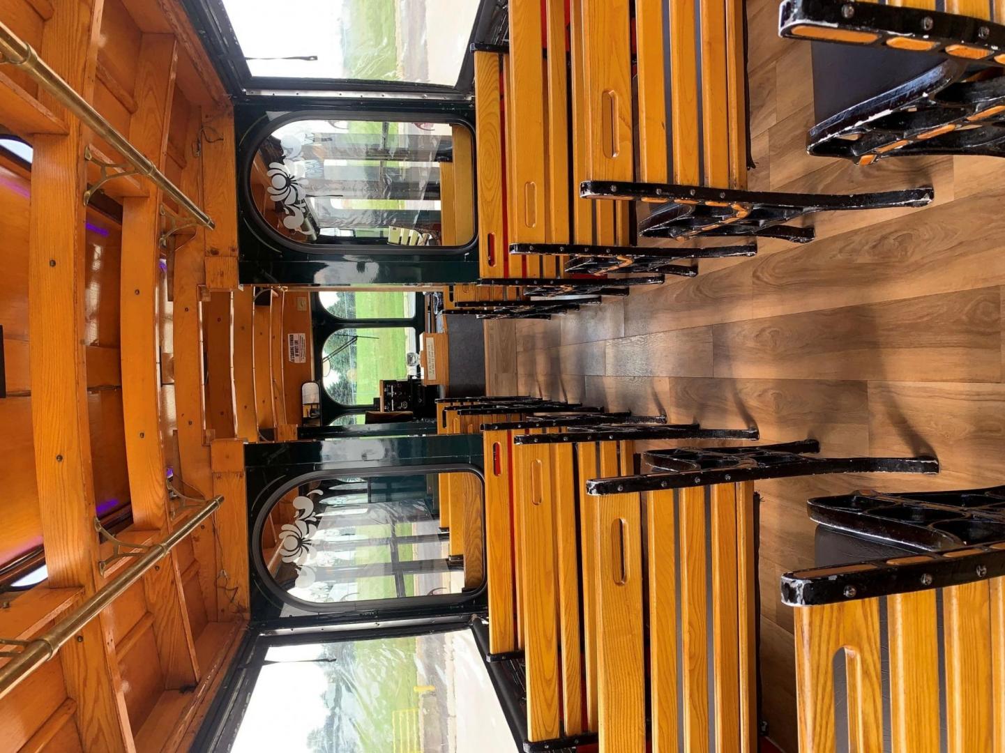 1997 Brown/Black /Brown , 0.000000, 0.000000 - 1997 TROLLEY BUILT BY MOLLY 33 PASSENGER GAS 7.5L V8 245 HP MILES 170,908 REMOVABLE PANELS HARDSIDE FOR WINTER SOFTSIDE SUMMER DRIVER AND REAR HEAR NO A/C PANELS ARE ROLL UP SEE THROUGH VINYL CURTAINS LED ACCENT LIGHTING SEAT CUSHIONS ALL ALUMINUM CONSTRUCTION WELL MAINTAINED WOOD LOOK FLOORING 1 YE - Photo#3
