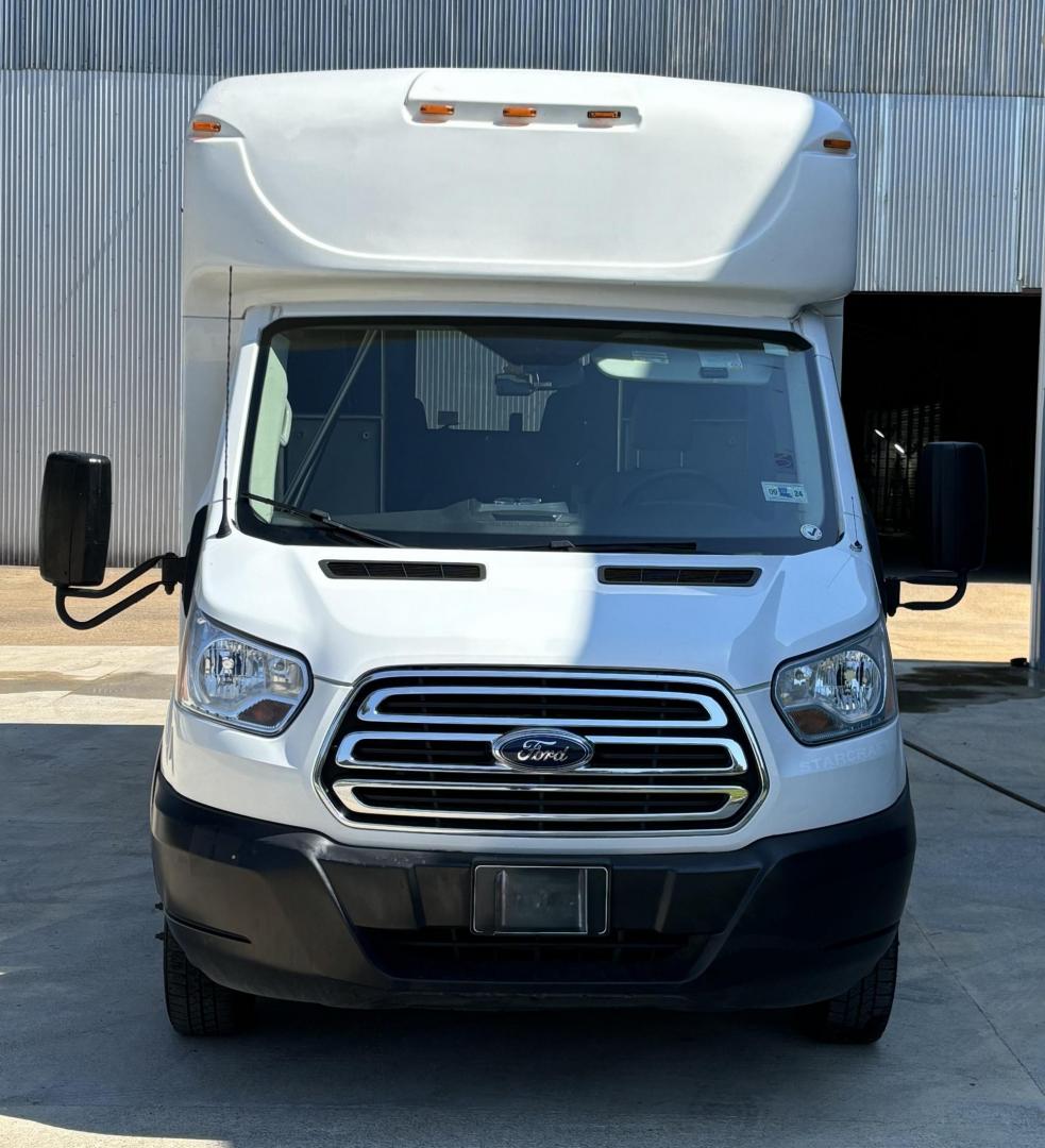 2019 White /Black Ford E350 with an Gas engine, Auto transmission, 0.000000, 0.000000 - 2019 FORD TRANSIT 350 HD WHITE EXTERIOR AWD 156" WB GAS 6 CYL BACK UP CAMERA DASH STEREO / CD 11 PASSENGERS (4) FLIP SEAT WITH UP TO 3 WHEELCHAIR FRONT WHEELCHAIR LIFT GRAY RUBBER FLOORS AND MUCH MORE. APPOX 50K MILES - Photo#0