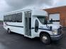 2010 White /Red/Gray Ford E450 with an V10 engine, Auto transmission, 0.000000, 0.000000 - 2010 Ford E-450 – Goshen Coach - 25 Passengers + Driver - 6.8L V10 Engine – Automatic - High Back Reclining Seats – Seat Belts -Electric Entrance Doors – Overhead Storage – Reading Lights – Front/Rear AC – Stainless Wheel Simulators - Photo#0