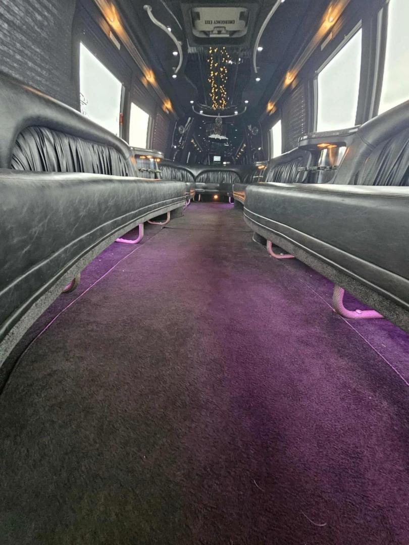 2004 White /Black International KK38 , Auto transmission, 0.000000, 0.000000 - 2004 KK38 LIMO BUS MAKE - INTERNATIONAL YEAR - 2004 MODEL - 3200 DT530 BUILDER - KRYSTAL KK38 MILEAGE - 66,944 WHITE EXTERIOR BLACK INTERIOR PASSENGER - 28 LIMO BENCH SEATING 3 BARS W/ COOLERS STAINLESS CEILING W/ FIBER LIGHTS CEILING GRAB BARS RGB LIGHTING TV'S FRONT AND BACK WALL REAR LUGGAGE SPAC - Photo#4