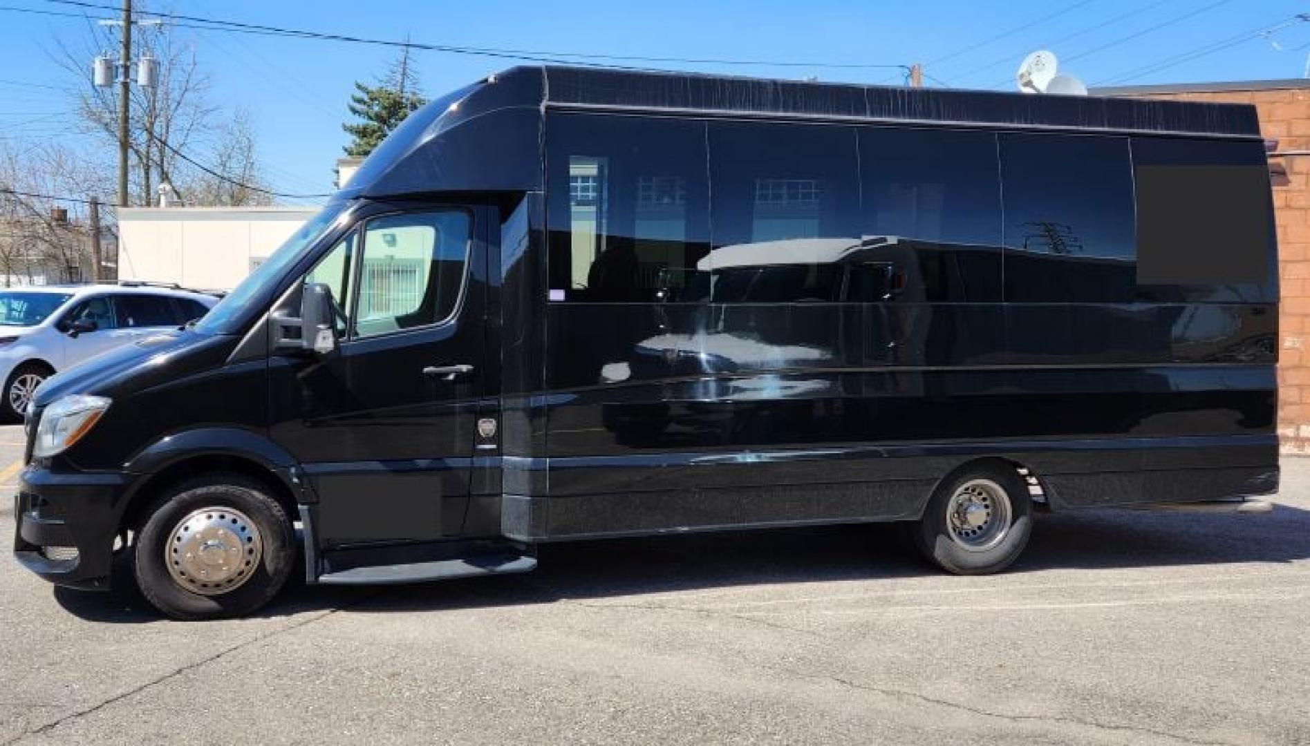 2017 Black /Black Mercedes-Benz Sprinter with an Gas engine, Auto transmission, 0.000000, 0.000000 - 2017 SPRINTER BUS BY BATTISTI WIDE BODY MB SPRINTER BUS 13 + 2 PASSENGER - REAR LUGGAGE - CO-PILOT RACK - EXECUTIVE STYLE SEATING - ICE COOLER BETWEEN DRIVER AND COPILOT - WOOD LOOK FLOORING - CUSTOM FRONT BUMPER WITH RUNNING BOARDS - MAYBACH CEILING WITH FLOOR AND CEILING LIGHTS - NICE SOUND SYSTEM - Photo#0