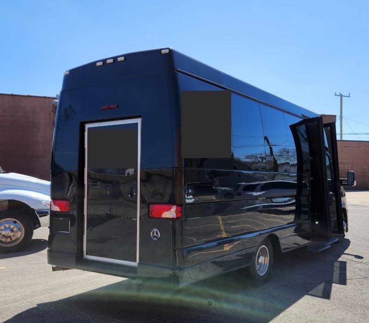 2017 Black /Black Mercedes-Benz Sprinter with an Gas engine, Auto transmission, 0.000000, 0.000000 - 2017 SPRINTER BUS BY BATTISTI WIDE BODY MB SPRINTER BUS 13 + 2 PASSENGER - REAR LUGGAGE - CO-PILOT RACK - EXECUTIVE STYLE SEATING - ICE COOLER BETWEEN DRIVER AND COPILOT - WOOD LOOK FLOORING - CUSTOM FRONT BUMPER WITH RUNNING BOARDS - MAYBACH CEILING WITH FLOOR AND CEILING LIGHTS - NICE SOUND SYSTEM - Photo#2