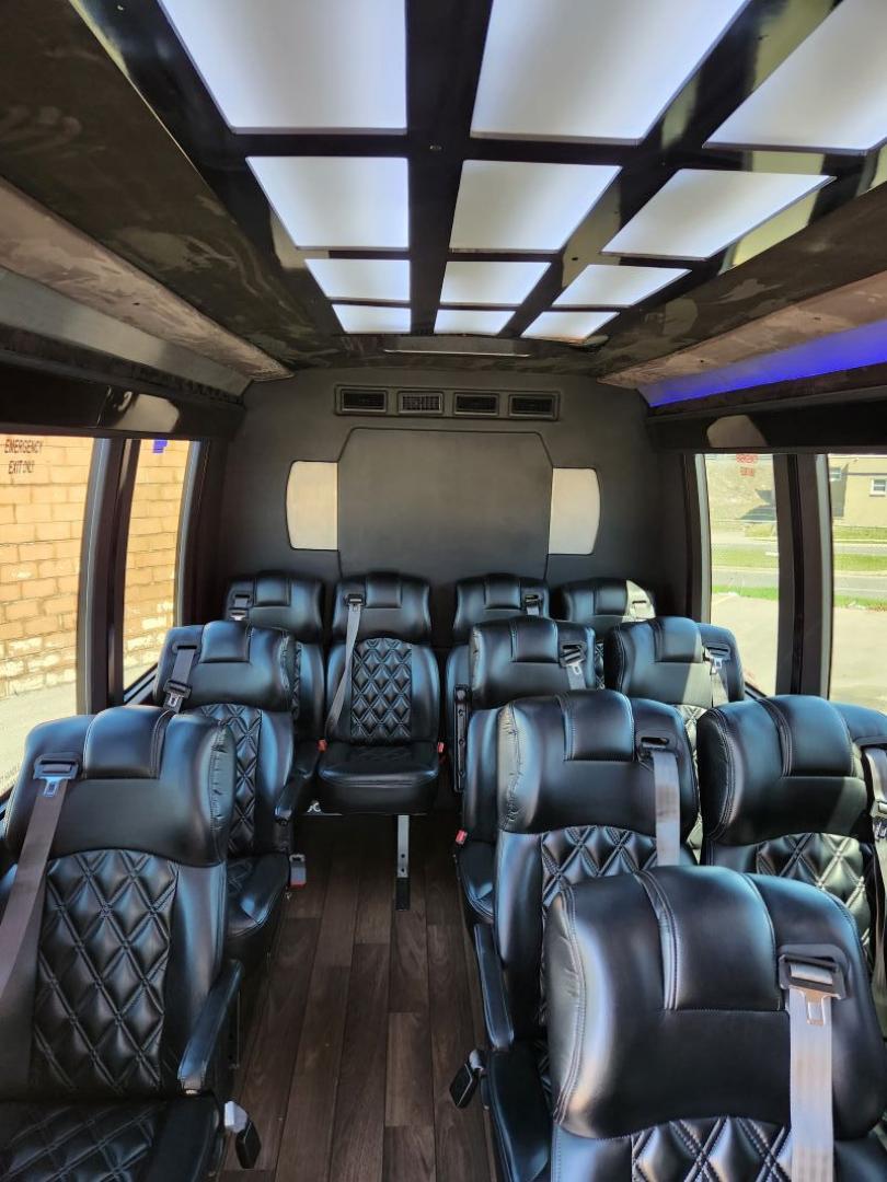 2017 Black /Black Mercedes-Benz Sprinter with an Gas engine, Auto transmission, 0.000000, 0.000000 - 2017 SPRINTER BUS BY BATTISTI WIDE BODY MB SPRINTER BUS 13 + 2 PASSENGER - REAR LUGGAGE - CO-PILOT RACK - EXECUTIVE STYLE SEATING - ICE COOLER BETWEEN DRIVER AND COPILOT - WOOD LOOK FLOORING - CUSTOM FRONT BUMPER WITH RUNNING BOARDS - MAYBACH CEILING WITH FLOOR AND CEILING LIGHTS - NICE SOUND SYSTEM - Photo#4
