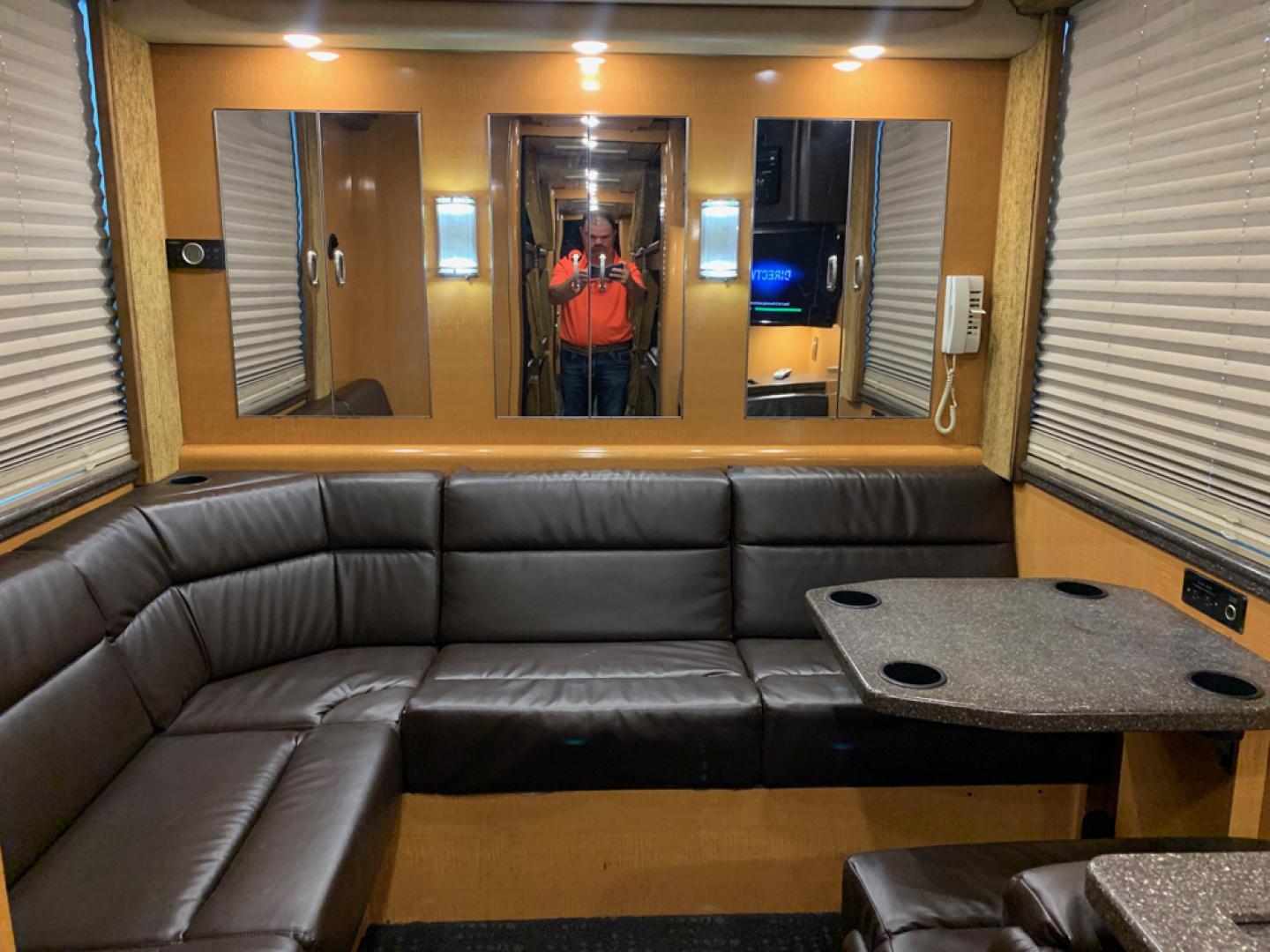 2008 Red/Black/Tan /Black Prevost XLII with an Series 60 Detroit Diesel engine, Allison transmission, 0.000000, 0.000000 - 2008 Prevost XLII - Series 60 Detroit Diesel Engine - Allison Automatic Transmission - Engine and Trans Rebuilt - 45' Long - Diesel Generator - Front Slide Out - Front Lounge - Galley - Restroom with Shower - 12 Bunks - Rear Lounge - 5 Roof A/C with Heat Strips - Aluminum Wheels - Photo#17