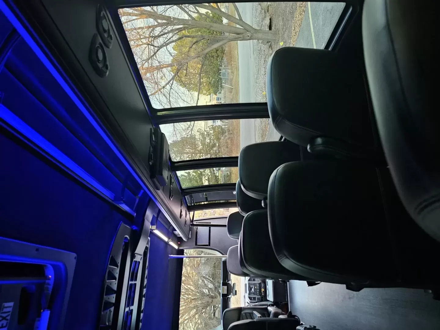 2017 Black /Black Ford F550 with an 6.7 Diesel engine, Allison transmission, 0.000000, 0.000000 - 2017 GRECH GM33 EXECUTIVE SHUTTLE - MILAN 6.7L DIESEL ALLISON 27 PASSENGERS PLUS DRIVER AND COPILOT RACK BLACK EXTERIOR PASSENGERS VIEWING WINDOW BLACK GRECH SEATING WITH RETRACTABLE LAP BELTS, CENTER ARMRESTS, RECLINER SEATS (2) TABLES UP FRONT (ONE IS PEELING A LITTLE) (2) TWO TV'S ON FRONT WALL P - Photo#11