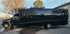 2017 Black /Black Ford F550 with an 6.7 Diesel engine, Allison transmission, 0.000000, 0.000000 - 2017 GRECH GM33 EXECUTIVE SHUTTLE - MILAN 6.7L DIESEL ALLISON 27 PASSENGERS PLUS DRIVER AND COPILOT RACK BLACK EXTERIOR PASSENGERS VIEWING WINDOW BLACK GRECH SEATING WITH RETRACTABLE LAP BELTS, CENTER ARMRESTS, RECLINER SEATS (2) TABLES UP FRONT (ONE IS PEELING A LITTLE) (2) TWO TV'S ON FRONT WALL P - Photo#0