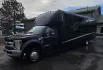 2018 Black /Black Ford F550 with an Diesel engine, Allison transmission, 0.000000, 0.000000 - 2018 GRECH GM33 EXECUTIVE SHUTTLE - 6.7L DIESEL ALLISON 27 PASSENGERS PLUS DRIVER AND COPILOT RACK BLACK EXTERIOR KELDERMAN AIR RIDE PASSENGERS VIEWING WINDOW BLACK GRECH SEATING WITH RETRACTABLE LAP BELTS, CENTER ARMRESTS, RECLINER SEATS (2) TWO TV'S ON FRONT WALL PILLARS OVERHEAD RACKS PLUG DOOR R - Photo#0