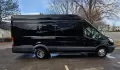 2017 Black /Black Ford Transit with an Gas engine, Auto transmission, 0.000000, 0.000000 - 2017 FORD TRANSIT 3.7L GAS ENGINE BUILT BY PINNICALE INTERIOR BLACK DIAMOND PATTERN LIMO BENCH SEATS 10 PASSENGERS PLUS DRIVER AND COPILOT - RACK LIMO BENCH SEATING POWER PARTITION TV'S FRONT AND REAR COVED RGB LIGHTING ON SIDE WALLS OVER HEAD DOME LIGHTS GRAY WOOD LOOK FLOORING MAYBACH CEILING LIGH - Photo#0