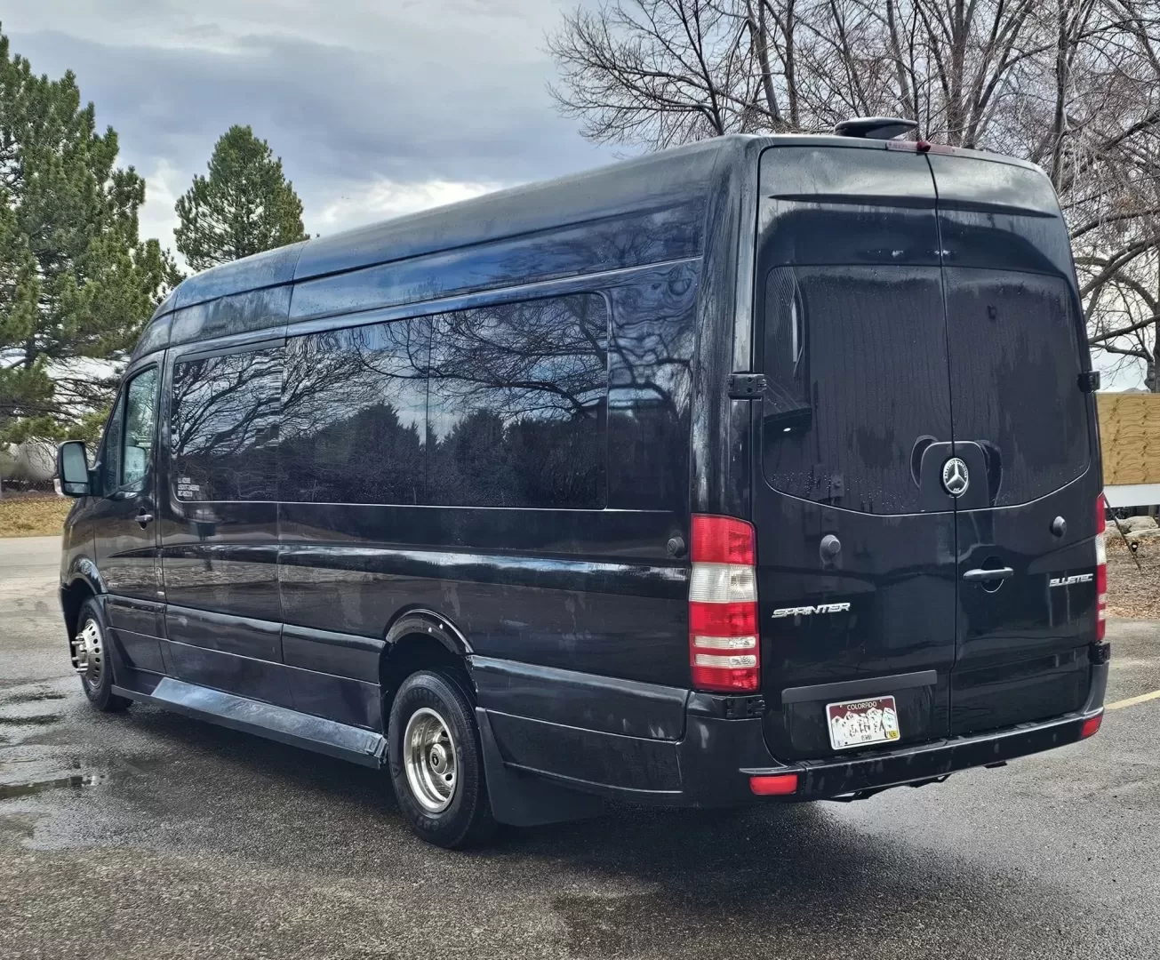 2016 Black /Black Mercedes-Benz Sprinter 3500 with an Diesel engine, Auto transmission, located at 1725 US-68 N, Bellefontaine, OH, 43311, (937) 592-5466, 40.387783, -83.752388 - 2016 MERCEDES BENZ 3500 SPRINTER BUILT BY BATTISTI DIESEL BLACK / BLACK 14 REAR PASSENGER PLUS DRIVER LIMO BENCH J SEATING MAYBACH CEILING WITH WHITE LIGHTING DUCTED AC CEILING DUCTED HEAT FLOOR WOOD LOOK FLOORING TV'S FRONT AND REAR WITH BLACK PLEXI COVERS FOR PROTECTION FRONT BAR WITH SELF DRAININ - Photo#3