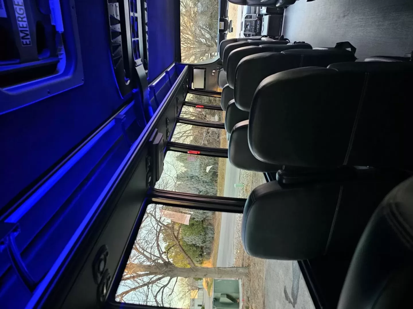 2012 Black /Black Ford E450 with an V8 engine, Auto transmission, 0.000000, 0.000000 - 2012 E450 TURTLE TOP BUS BODY INTERIOR BY FIRST CLASS COACHWORKS V8 GAS 5.4L ENGINE 20 REAR PASSENGER BLACK & GRAY LIMO BENCH SEATING DRIVER AND PASSENGER SIDE IN SEAT BARS WITH ACRYLIC BACK LED LIGHTING ACRYLIC LED LIGHTING IN THE CEILING , SIDE PANELS AND THE FRONT AND BACK WALLS CUSTOM LIGHTED FL - Photo#11