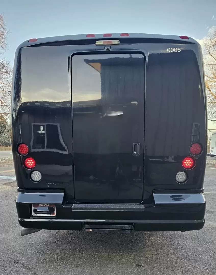 2012 Black /Black Ford E450 with an V8 engine, Auto transmission, 0.000000, 0.000000 - 2012 E450 TURTLE TOP BUS BODY INTERIOR BY FIRST CLASS COACHWORKS V8 GAS 5.4L ENGINE 20 REAR PASSENGER BLACK & GRAY LIMO BENCH SEATING DRIVER AND PASSENGER SIDE IN SEAT BARS WITH ACRYLIC BACK LED LIGHTING ACRYLIC LED LIGHTING IN THE CEILING , SIDE PANELS AND THE FRONT AND BACK WALLS CUSTOM LIGHTED FL - Photo#15