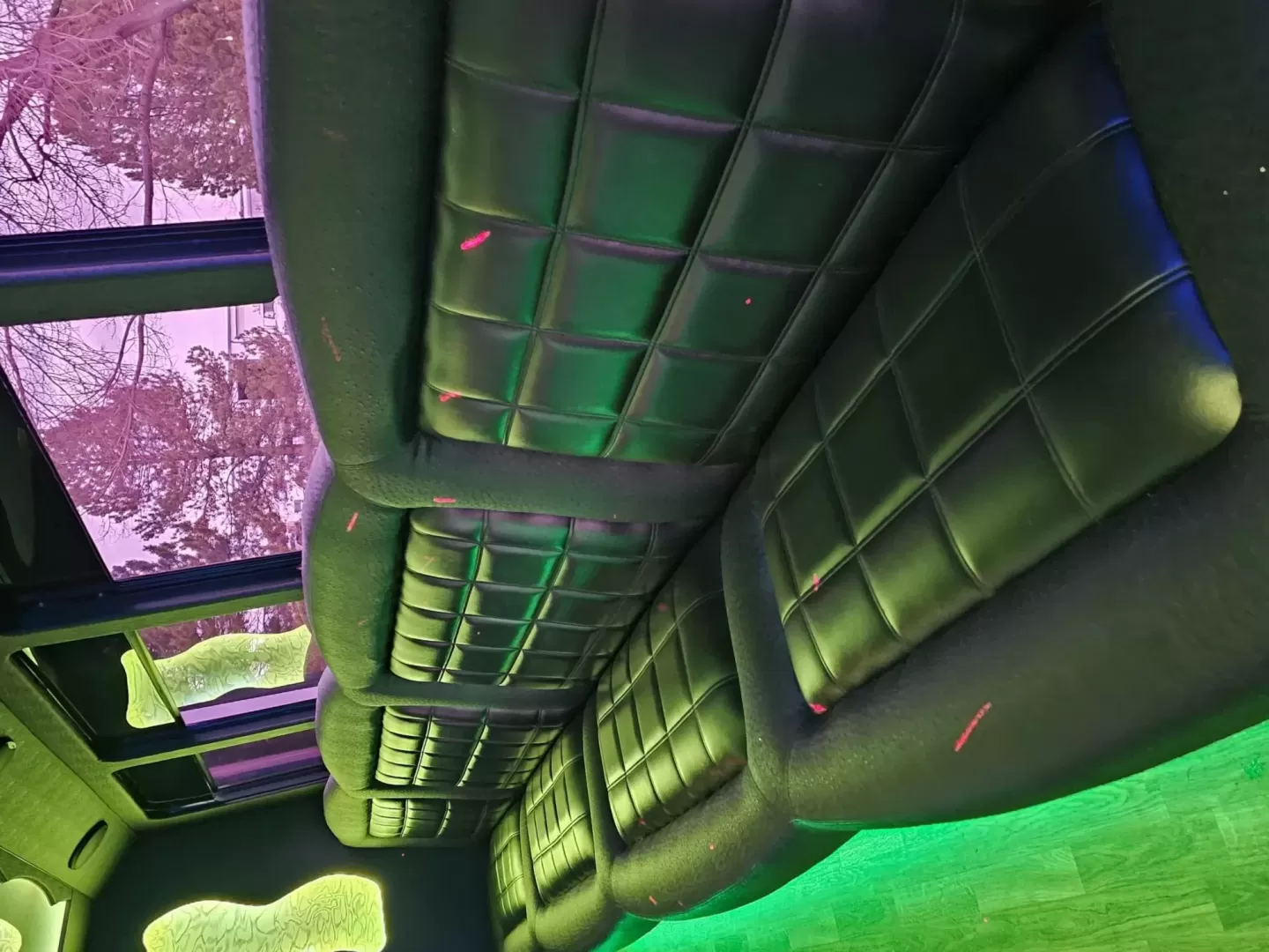 2013 White /Black IC PC805 with an Diesel engine, Allison transmission, 0.000000, 0.000000 - 2013 IC BUS MODEL - PC805 MAXXFORCE 6.4L DIESEL ENGINE ALLISON LIMO CONVERSION BY GLOBAL MOTORS (3YEARS OLD) BLACK / BLACK 28 PASSENGERS PLUS DRIVER SLIDING PARTITION BEHIND DRIVER LIMO BENCH SEATING CUP HOLDERS BEHIND SEATS RGB LIGHTING WOOD LOOK FLOORING TV'S FRONT AND REAR WALL SELF DRAINING ICE - Photo#11