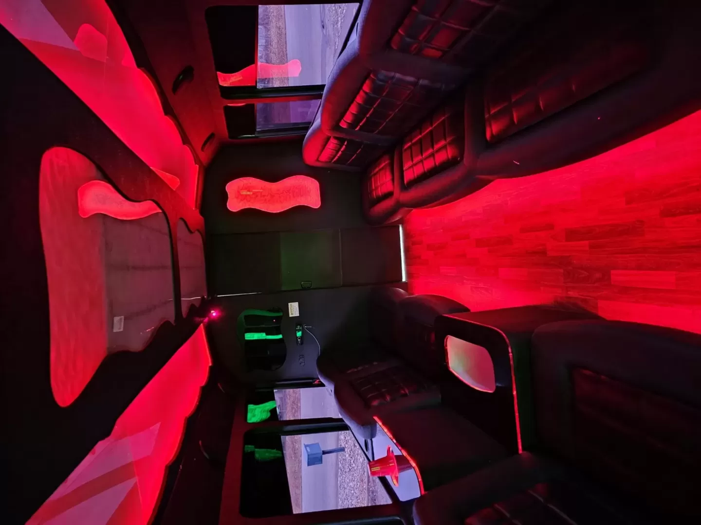 2013 White /Black IC PC805 with an Diesel engine, Allison transmission, 0.000000, 0.000000 - 2013 IC BUS MODEL - PC805 MAXXFORCE 6.4L DIESEL ENGINE ALLISON LIMO CONVERSION BY GLOBAL MOTORS (3YEARS OLD) BLACK / BLACK 28 PASSENGERS PLUS DRIVER SLIDING PARTITION BEHIND DRIVER LIMO BENCH SEATING CUP HOLDERS BEHIND SEATS RGB LIGHTING WOOD LOOK FLOORING TV'S FRONT AND REAR WALL SELF DRAINING ICE - Photo#13