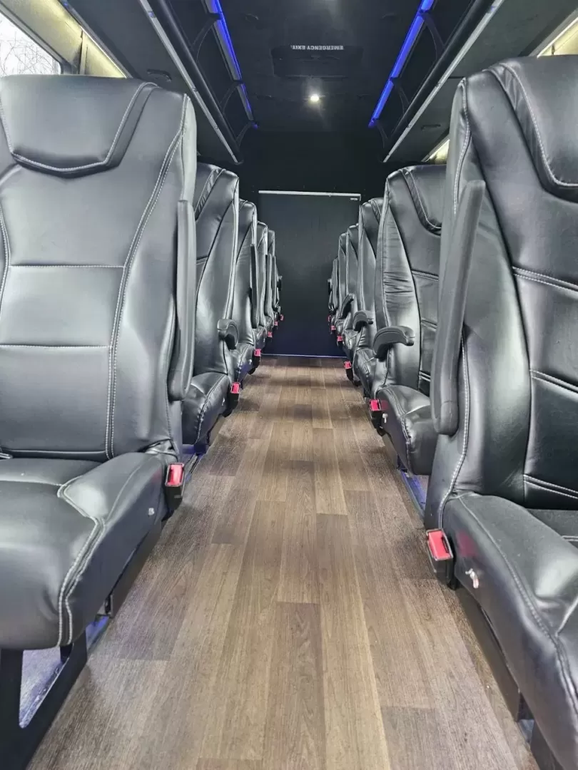 2017 White /Black Ford E450 with an V10 engine, Auto transmission, 0.000000, 0.000000 - 2017 FORD E450 BERKSHIRE (EXECUTIVE STYLE) 6.8L GAS V-10 - 25 PASSENGERS GERFLOR WOOD LOOK FLOORING CEILING MOUNT HEAT AND A/C GRAY SUEDE CEILING WITH WHITE LIGHTS BLUE ACCENT LIGHTING BERKSHIRE SEATS: HIGH BACK RECLINERS RETRACTABLE SEAT BELTS AISLE ARMRESTS REAR FLIP SEATS TO ACCOMMODATE LUGGAGE R - Photo#10