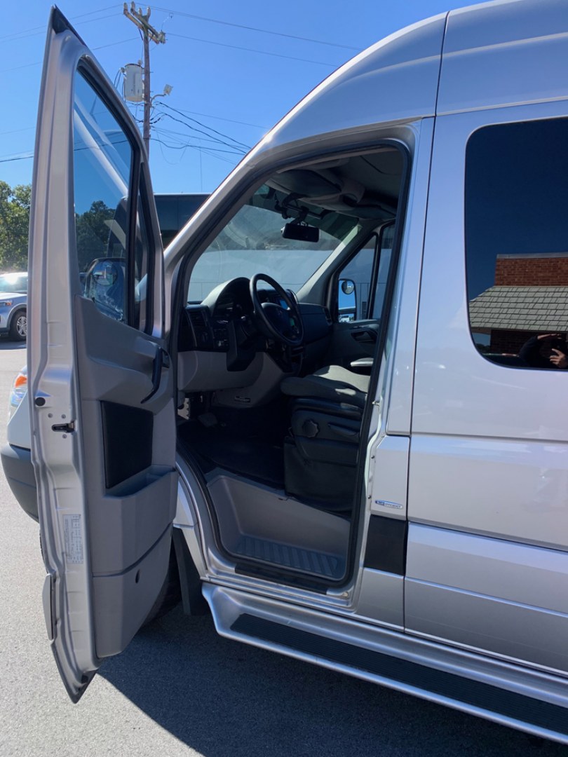 2012 Silver /Black Mercedes-Benz Sprinter 3500 with an Diesel engine, Auto transmission, 0.000000, 0.000000 - 2012 Mercedes 2500 - 3.0L Diesel Engine - Automatic Trans - 7 Passengers & Driver - Sliding Entrance Door - Entertainment Package - 4 High Back Captain Chairs - Rear Sofa - Rear Dedicated Storage - Front and Rear A/C - Alloy Wheels - Midwest Conversions -- Photo#9