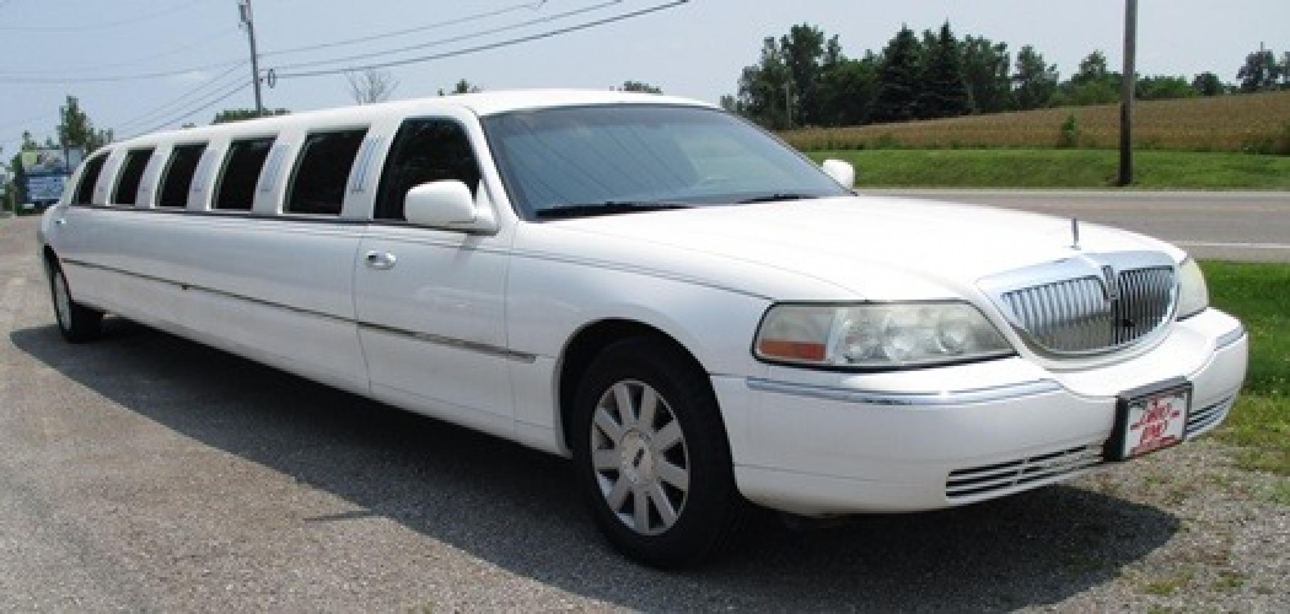 2004 White Lincoln Town Car (1LNHM83W44Y) with an 4.6-Liter 8 Cylinder Engine engine, located at 1725 US-68 N, Bellefontaine, OH, 43311, (937) 592-5466, 40.387783, -83.752388 - 2004 LINCOLN 180” SUPER STRETCH-ULTRA, White-Black Lth. J-Seat Int., Mirrored ceiling, AM-FM-CD-DVD-TV’s, bar w-champ-ice buckets & glassware, needs some exterior cosmetic workMAKE OFFER - Photo #1