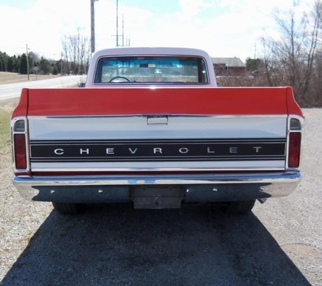 1970 Orange/White Chevrolet C10 with an 328 V8 engine, located at 1725 US-68 N, Bellefontaine, OH, 43311, (937) 592-5466, 40.387783, -83.752388 - 1970 CHEVROLET C10 CUSTOM ½ T Pick-up, High-performance “383 Stroker” V-8 w-headers Auto, Orange w-white Inserts, Black Lth Interior, custom wood steering wheel, PS, PB, Retro AM-FM-CD, gauges, dual exhaust, rally rims w-white letter tires, chrome bumpers & grille, Bed mat.	. Professionally wet - Photo #7